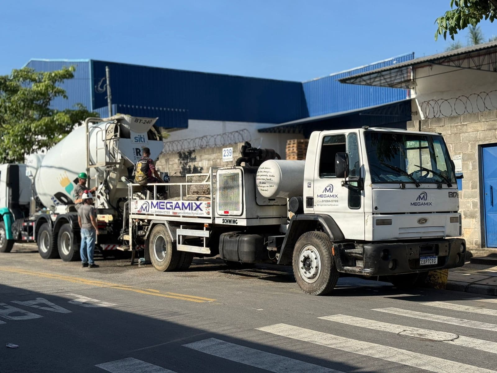Bombeamento em obra comercial